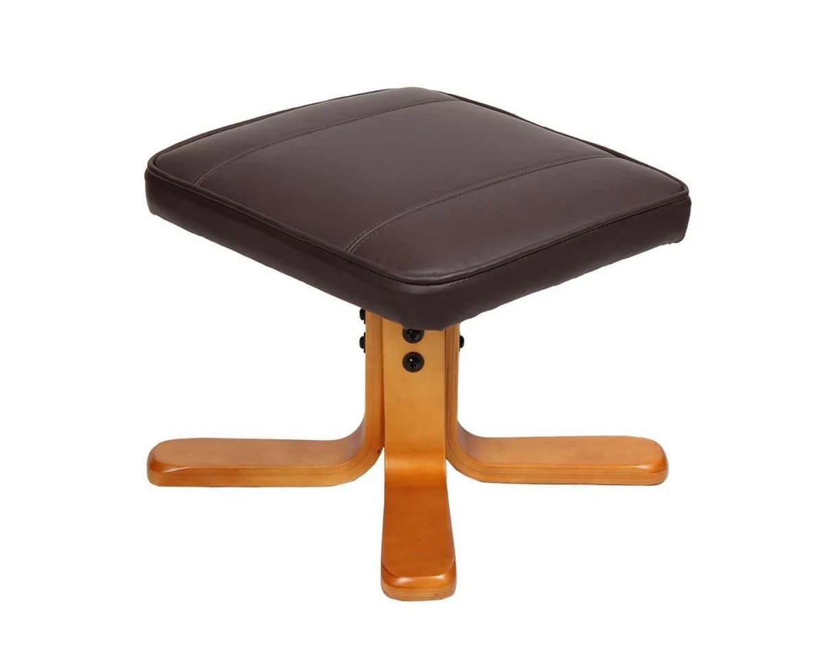 SVITA Relaxsessel CHARLES mit Hocker, 360° drehbar, Braun - Bild 4