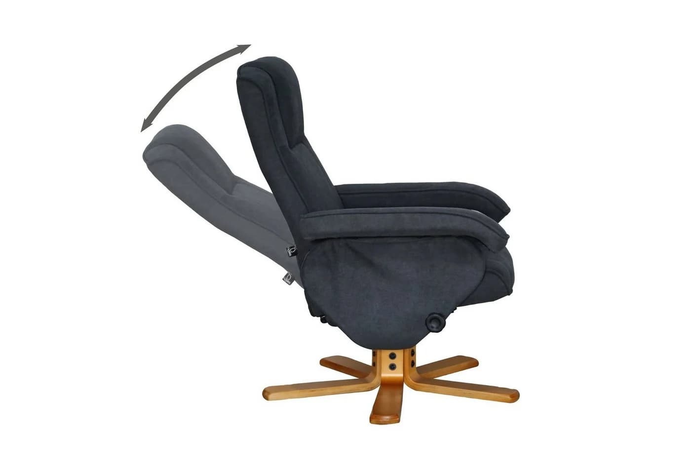 SVITA Relaxsessel CHARLES 360° drehbar mit Fußablage
