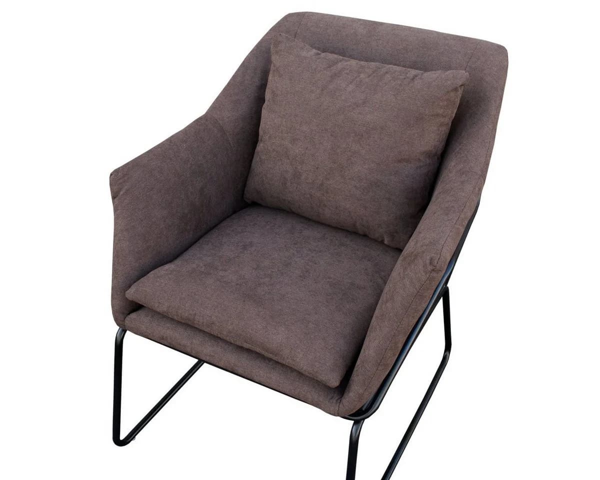 SVITA Cocktailsessel JOSIE Loungesessel Braun mit Kissen