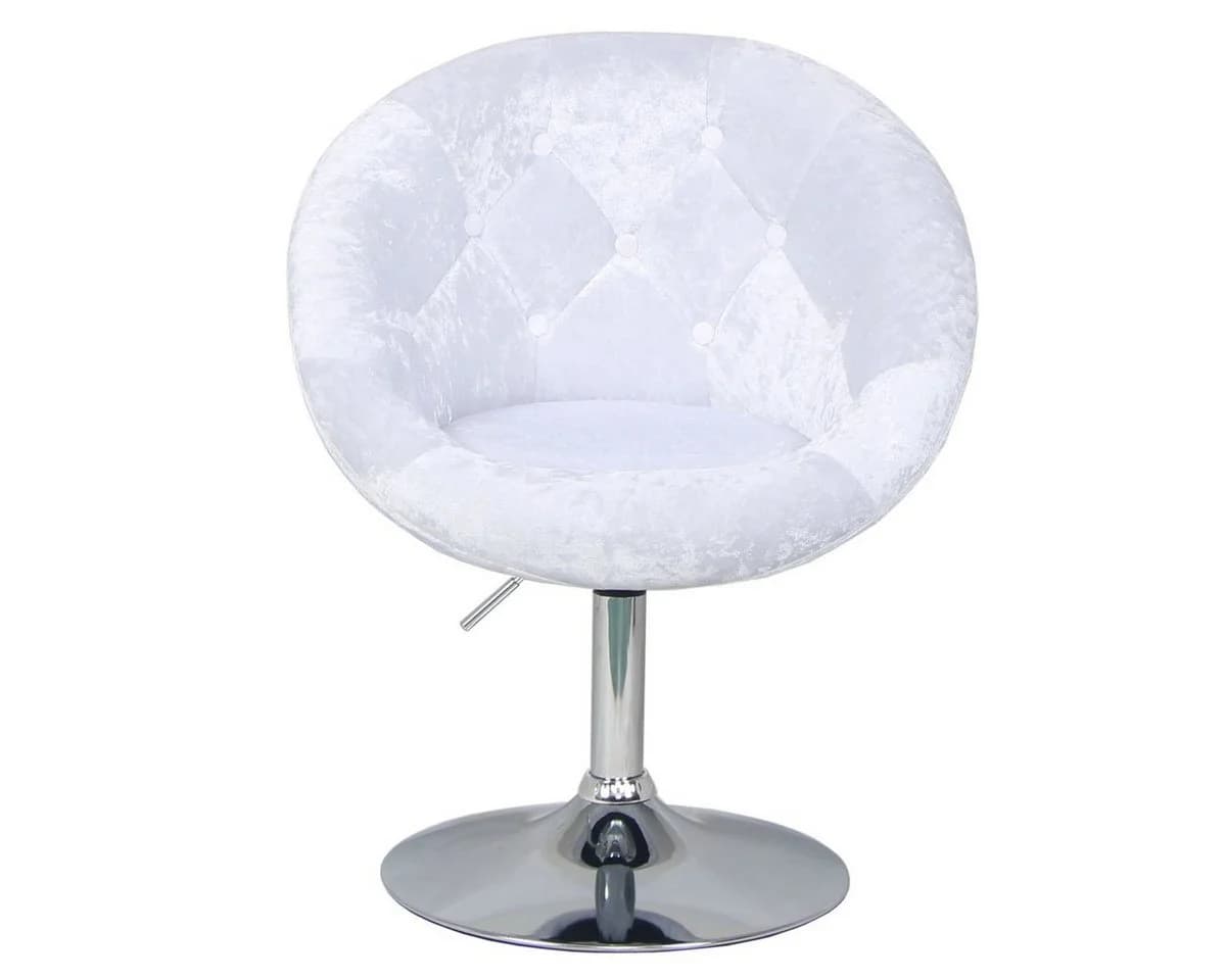 SVITA Chesterfield-Sessel Havanna Weiß Retro Design Höhenverstellbar
