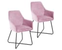 SVITA Esszimmersessel JOSIE DINING 2er Set Rosa Samt Bild 2