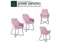 SVITA Esszimmersessel JOSIE DINING 2er Set Rosa Samt Bild 3