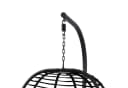 SVITA Hängesessel BELLY mit Gestell & Kissen - Schwarz Polyrattan Bild 5
