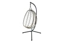 SVITA Hängesessel SHELLY mit Gestell Polyrattan Schwarz/Weiß Bild 5