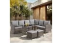SVITA Gartenlounge-Set MADISON 2-tlg. Braun/Grau mit Kissen Bild 1