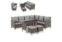 SVITA Gartenlounge-Set MADISON 2-tlg. Braun/Grau mit Kissen Bild 2