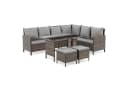 SVITA Gartenlounge-Set MADISON 2-tlg. Braun/Grau mit Kissen Bild 5