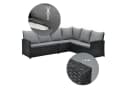 SVITA Loungeset MONROE 4-tlg. Gartenlounge Schwarz Grau Poly Rattan Bild 5