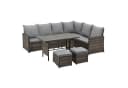 SVITA Loungeset MONROE 4-tlg. Gartenlounge Braun Poly Rattan Bild 2