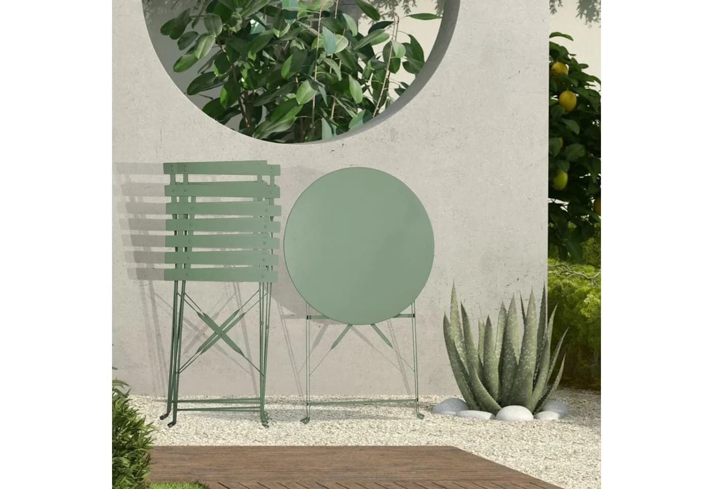 SVITA Balkonset BERLIN 3-tlg. Bistro-Set Mint Klappbar