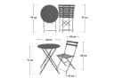 SVITA Bistro-Set BERLIN 3-tlg. Klappbar Weiß Bild 5