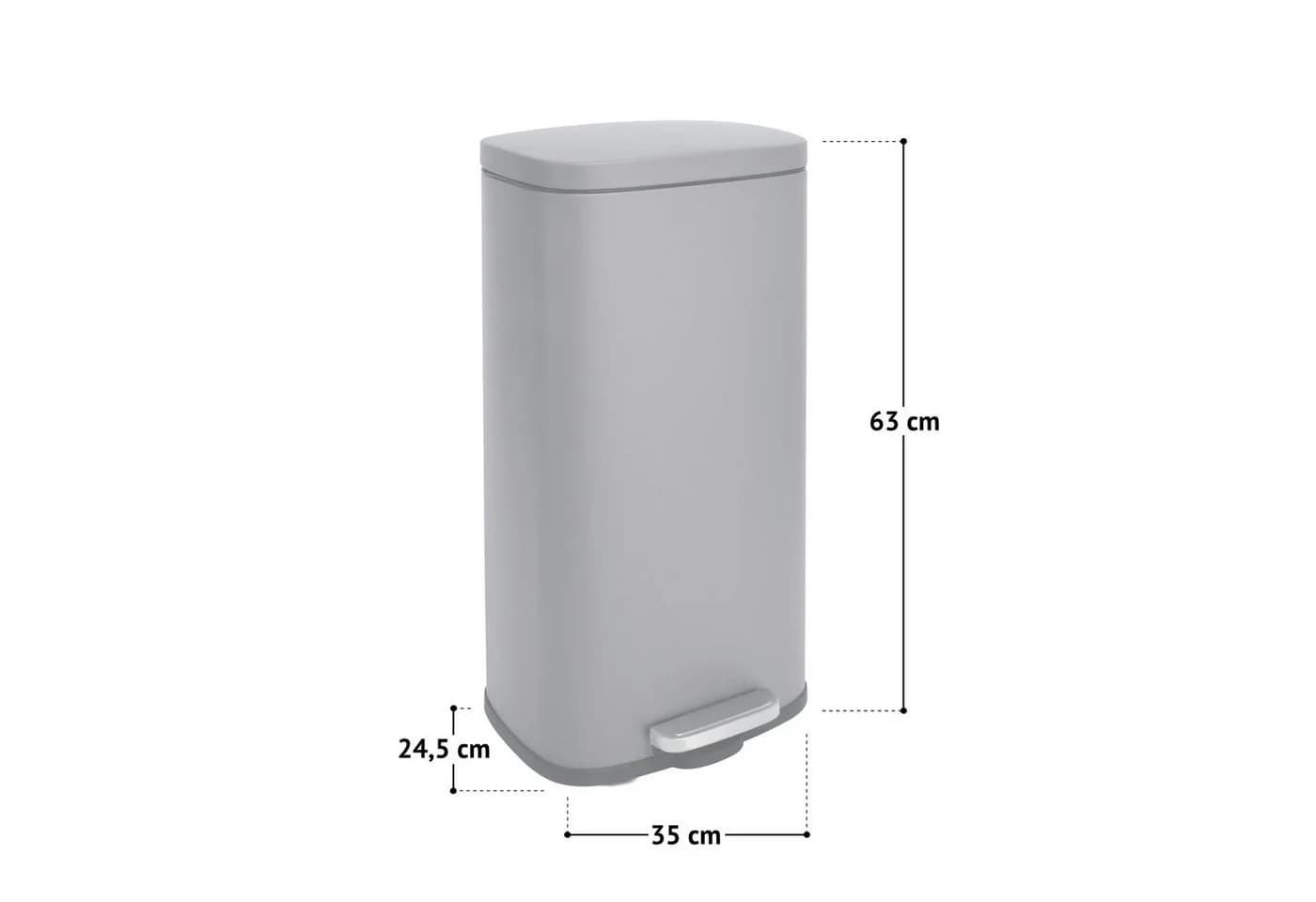 SVITA Mülleimer TQ 30L Edelstahl mit Fußtritt und Soft-Close - Bild 5
