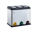 SVITA Mülleimer TC Edelstahl 24L mit Tretmechanismus & 3x 8L Inneneimer Silber Bild 3