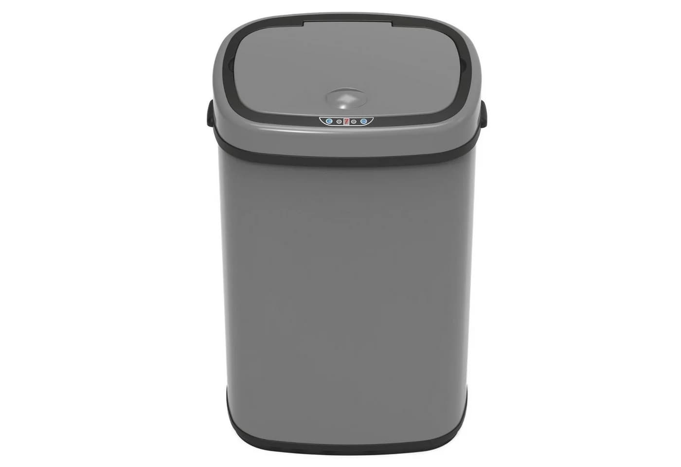 SVITA Mülleimer mit Sensor Grau Stahl 58L
