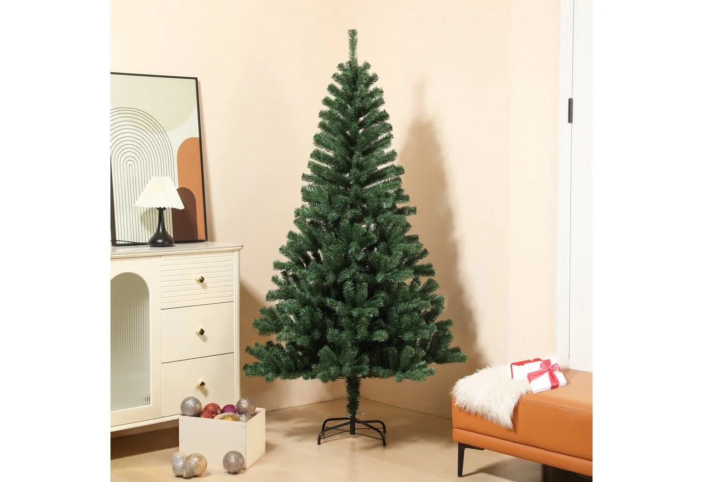 SVITA Künstlicher Weihnachtsbaum Nordmanntanne PVC 210 cm