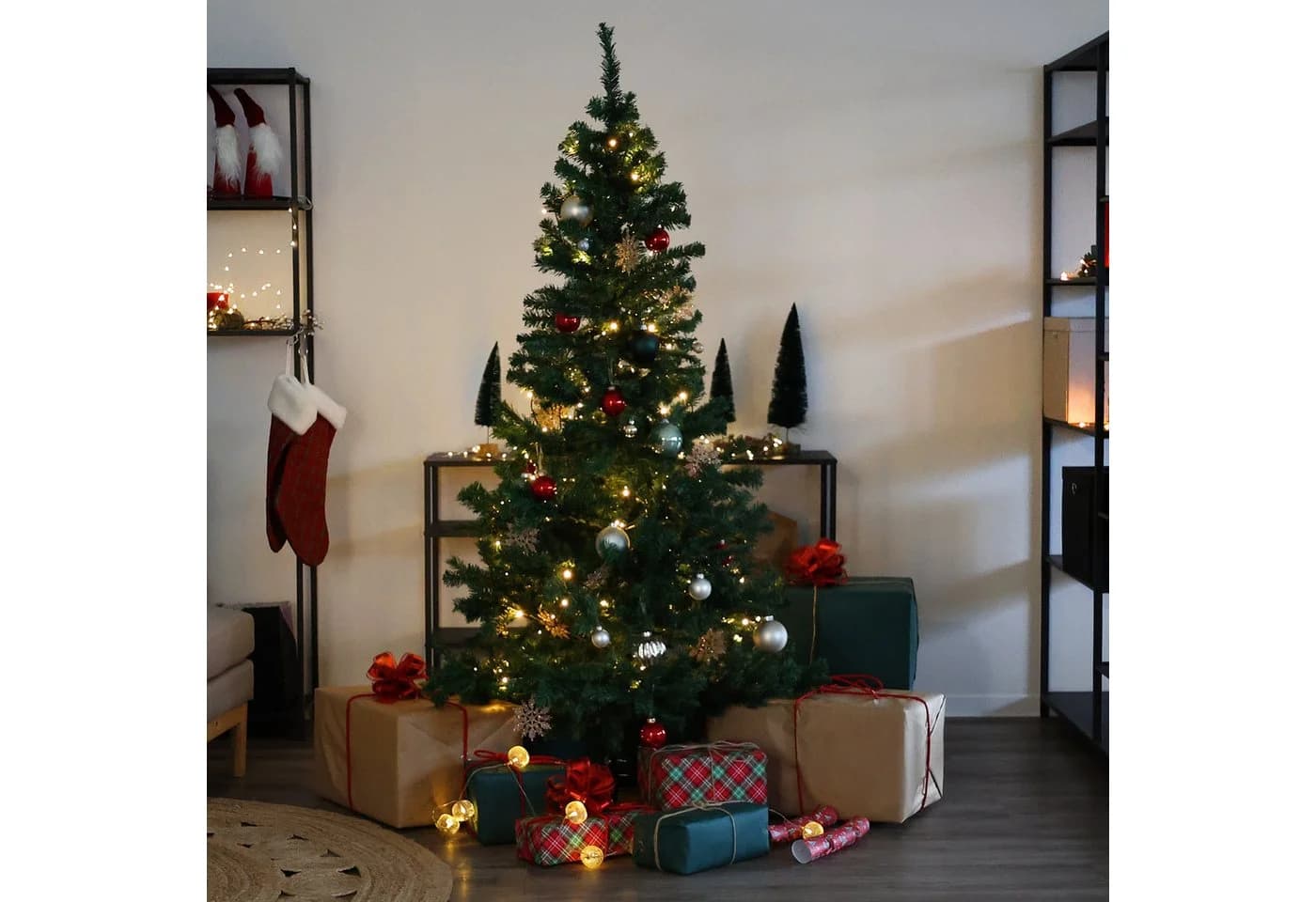 SVITA Künstlicher Weihnachtsbaum Nordmanntanne PVC 210 cm - Bild 4