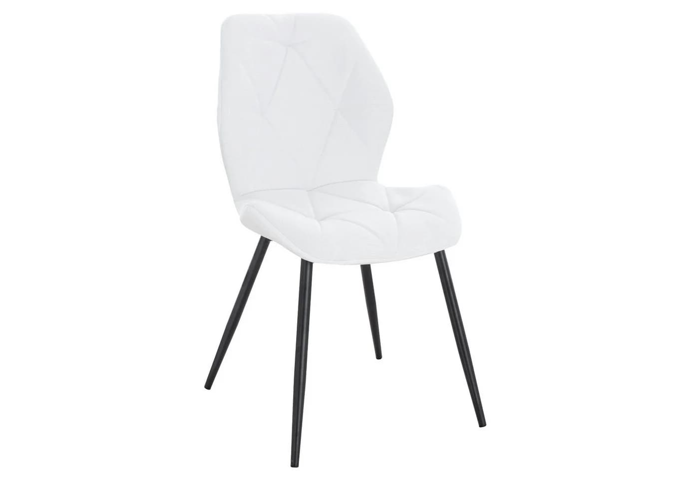 SVITA Esszimmerstuhl JAMIE 2er Set Weiß Stoffbezug Modern