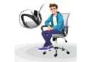 SVITA Schreibtischstuhl CYDNEY Stufenlos höhenverstellbar 360° drehbar Bild 3
