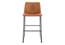 SVITA Barhocker JOHN 2er-Set Cognac Kunstleder Metall Bild 3