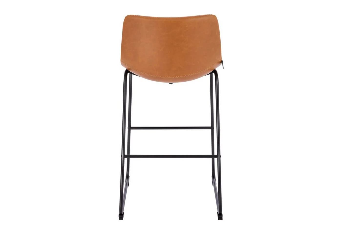 SVITA Barhocker JOHN 2er-Set Cognac Kunstleder Metall - Bild 5