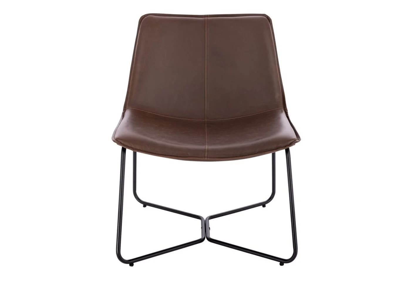 SVITA Loungesessel RON Cocktailsessel Kunstleder Braun