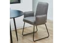 SVITA Esszimmerstuhl ALBA 2er Set Grau Stoff Metallbeine Bild 1