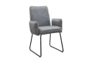 SVITA Esszimmerstuhl ALBA 2er Set Grau Stoff Metallbeine Bild 4