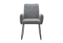 SVITA Esszimmerstuhl ALBA 2er Set Grau Stoff Metallbeine Bild 5