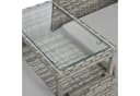 SVITA Gartenbank CHICAGO 2-Sitzer Grau Polyrattan mit Tisch Bild 4