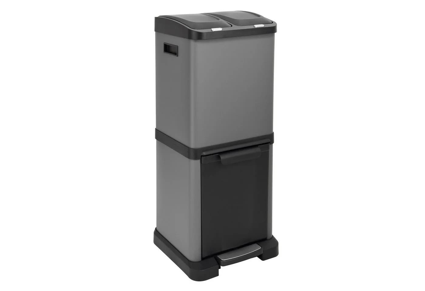 SVITA Mülltrennsystem 3XCombo Grau 32L mit Tretpedal - Bild 2