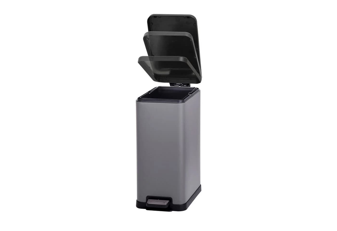 SVITA Treteimer STM15 Grau 15L Softclose Pulverbeschichteter Stahl - Bild 5