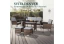 SVITA Gartenlounge-Set DENVER 6-tlg. Braun/Grau Polyrattan mit Kissen Bild 1