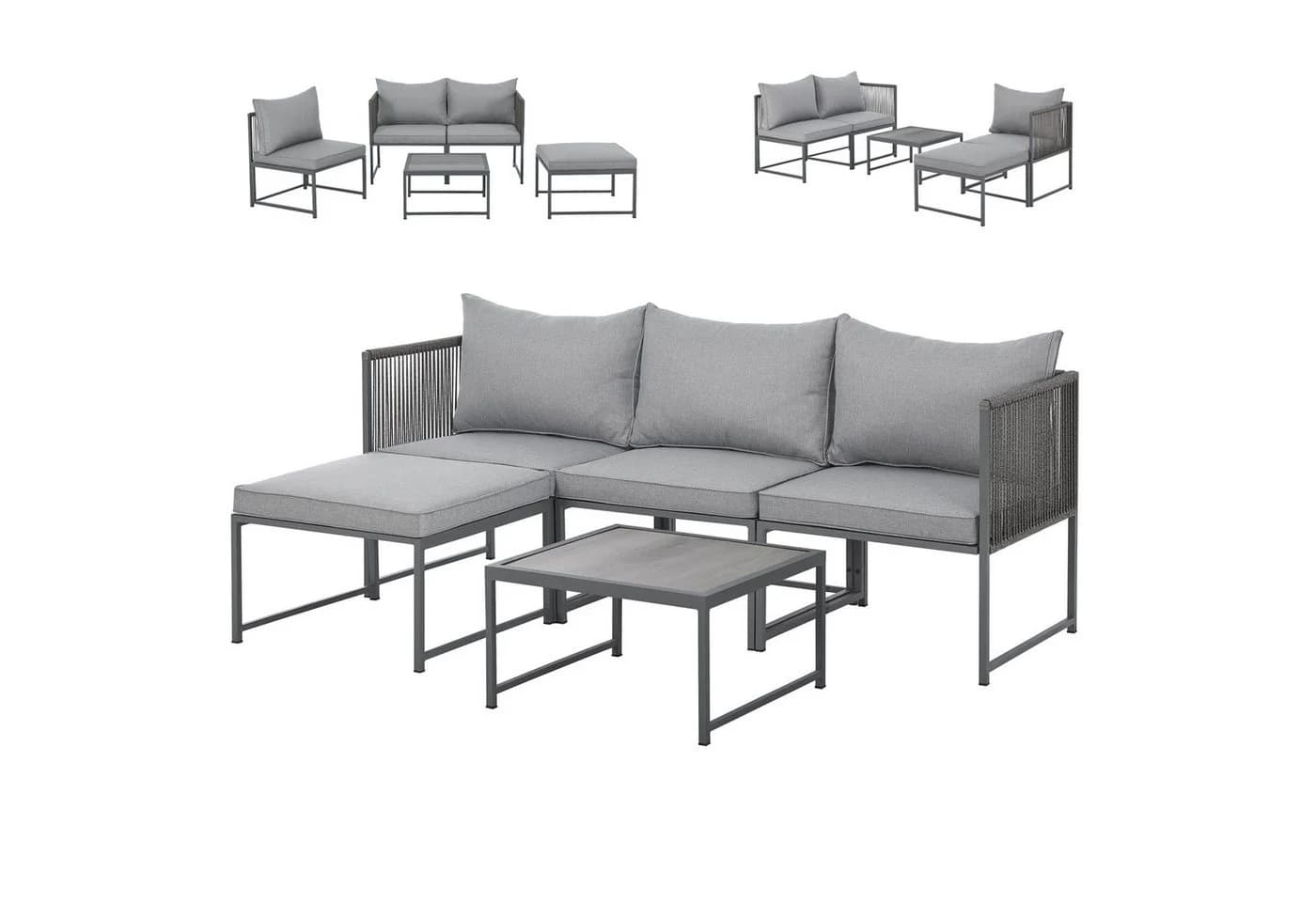SVITA Gartenlounge-Set DETROIT Modulares Gartenmöbel-Set - Bild 2