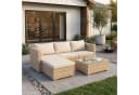 SVITA Loungeset QUEENS 5-tlg. Grau Polyrattan mit Tisch Bild 3