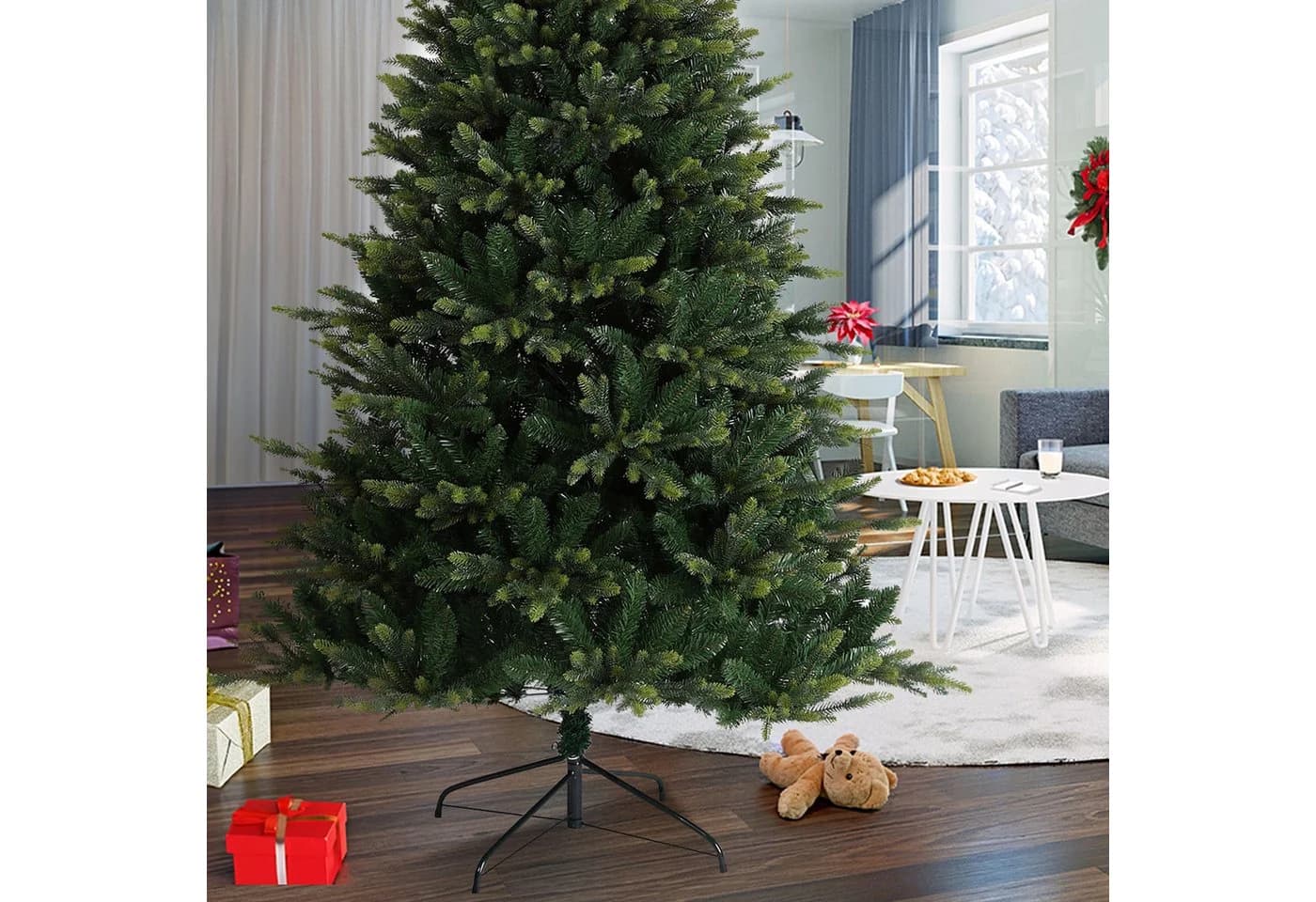 SVITA Künstlicher Weihnachtsbaum Nordmanntanne 210 cm Grün - Bild 3