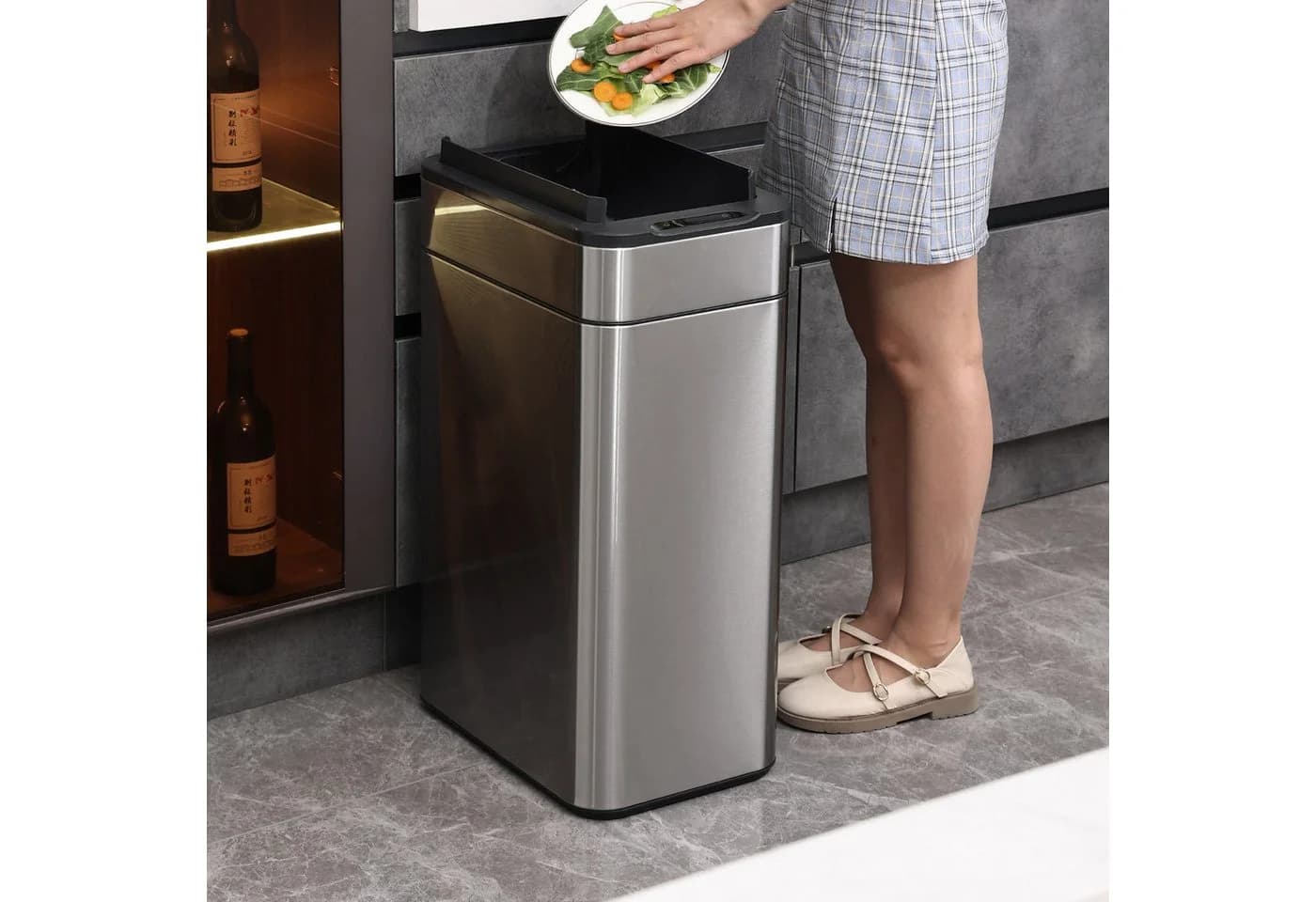 SVITA SE60L Sensormülleimer Edelstahl Silber 60L - Bild 3
