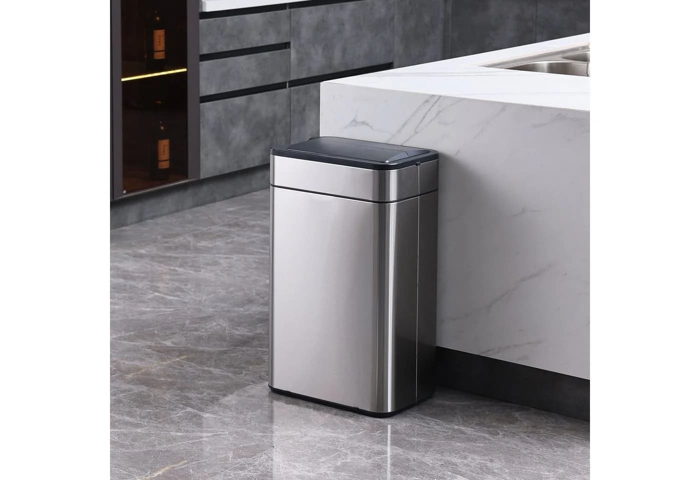 SVITA SE60L Sensormülleimer Edelstahl Silber 60L - Bild 5