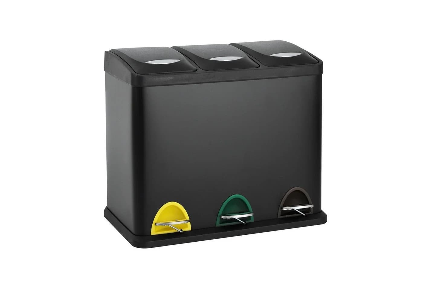 SVITA Mülleimer TC Schwarz Tretpedal 3x8L Stahl - Bild 2