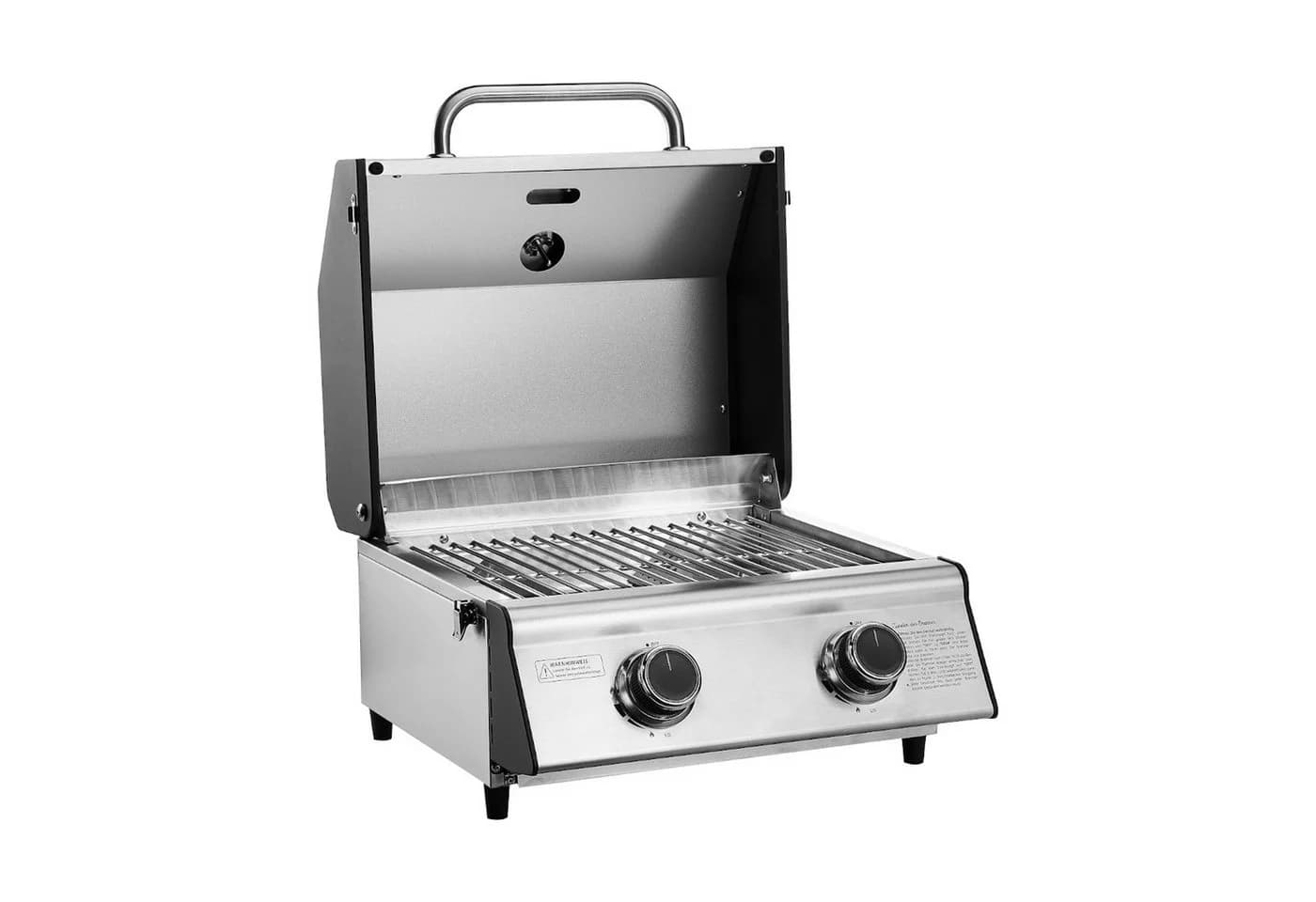 TAINO Gasgrill PLATINUM COMPACT Edelstahl Tischgrill mit Piezozündung