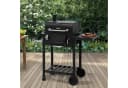 TAINO HERO Holzkohlegrill Schwarz mit klappbarem Seitentisch und Thermometer Bild 1