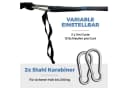 SVITA Outdoor Hängematte aus Fallschirmnylon Hellblau/Dunkelblau Bild 4