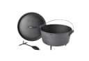 TAINO Dutch Oven 8L Gusseisen Feuertopf Schwarz mit Deckelheber Bild 2
