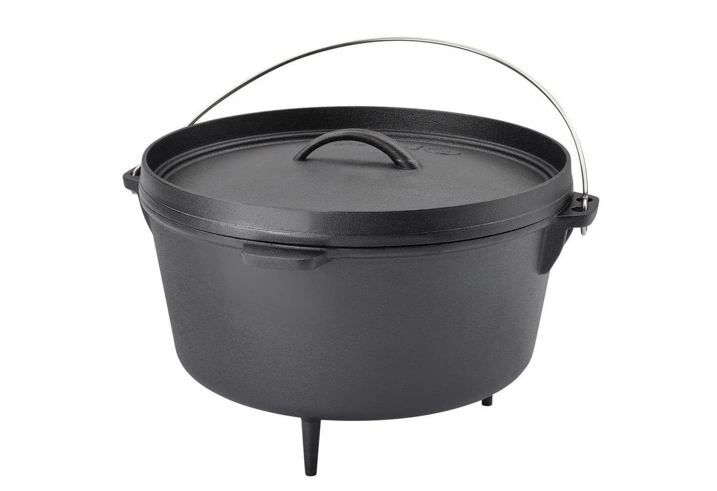 TAINO Dutch Oven 8L Gusseisen Feuertopf Schwarz mit Deckelheber - Bild 3