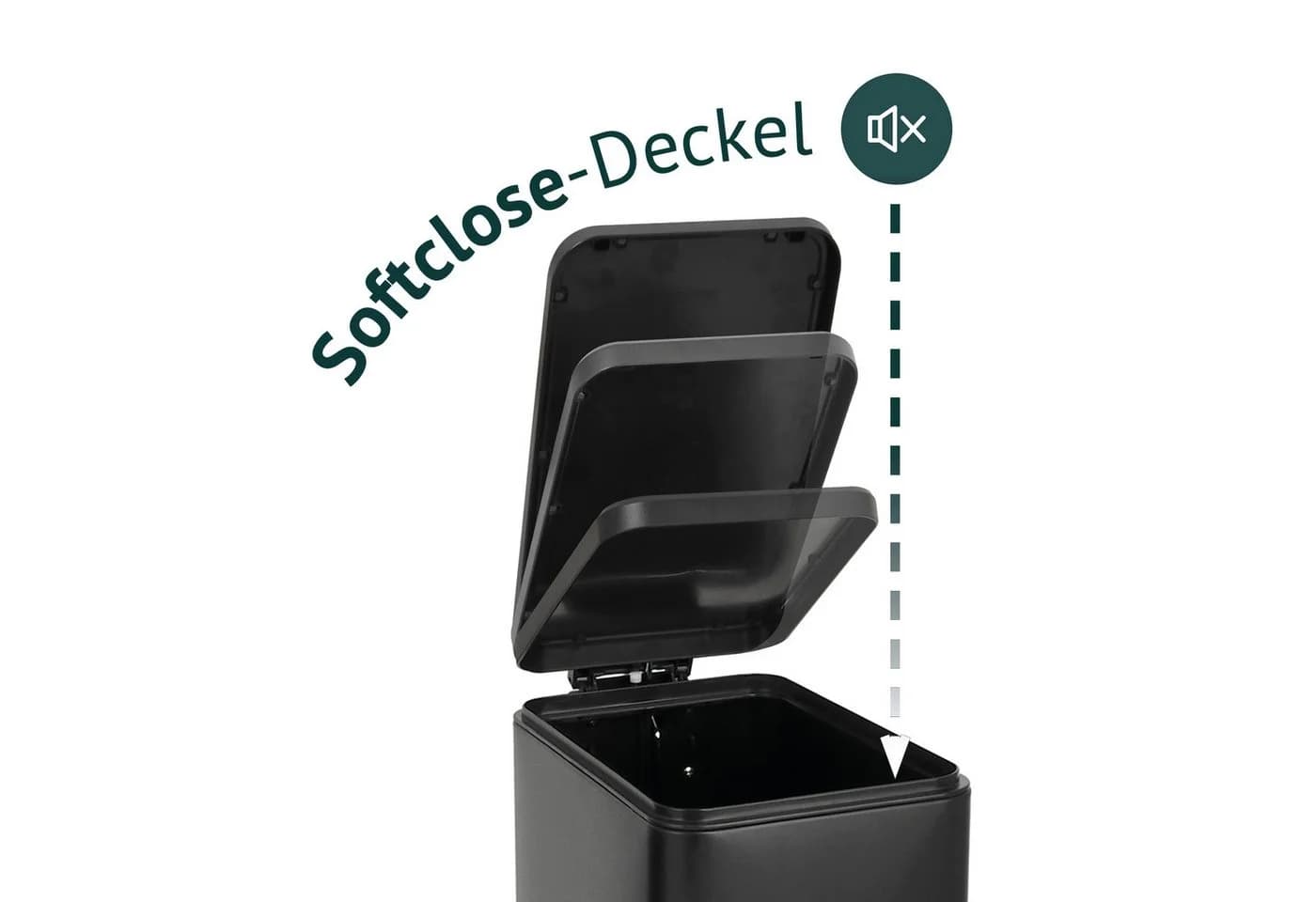 SVITA Treteimer STM15 Schwarz 15L Softclose - Bild 3