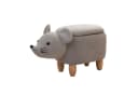 SVITA Kinderhocker mit Stauraum Maus Motiv Grau Bild 2