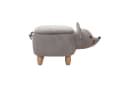 SVITA Kinderhocker mit Stauraum Maus Motiv Grau Bild 4