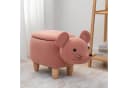 SVITA Kinderhocker Tierhocker mit Stauraum Maus Rosa Bild 1