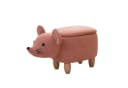 SVITA Kinderhocker Tierhocker mit Stauraum Maus Rosa Bild 2