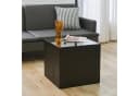 SVITA Beistelltisch EVA Schwarz Rattan-Optik Glasplatte Bild 1