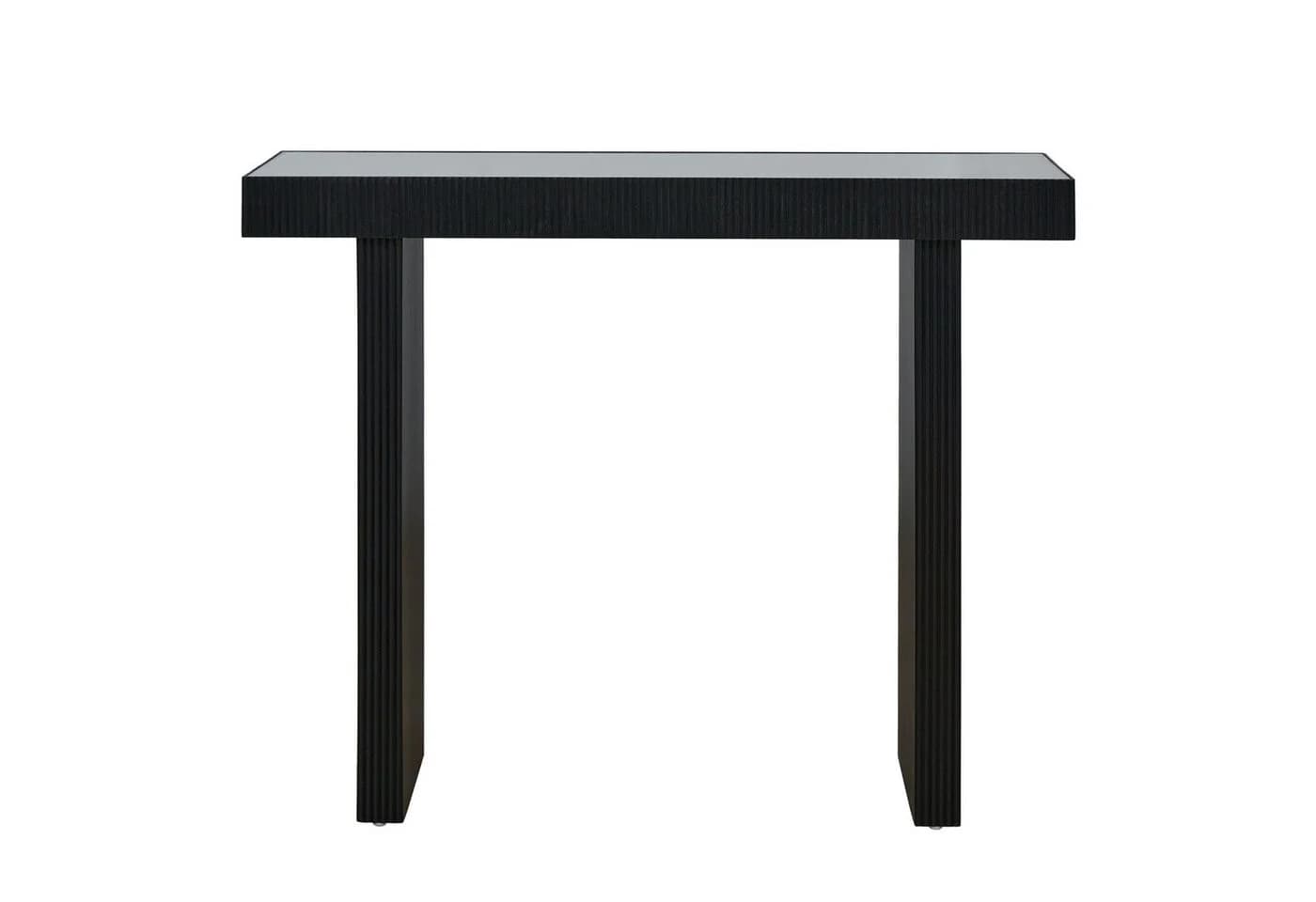 SVITA Konsolentisch ALVARO Schwarz Rattanoptik Glas - Bild 4
